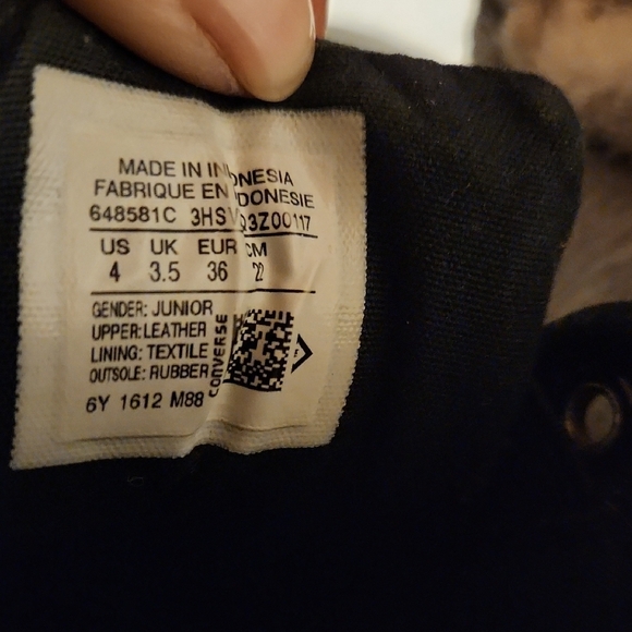 Converse Kids Black and White Sneakers - Picture 3 of 9